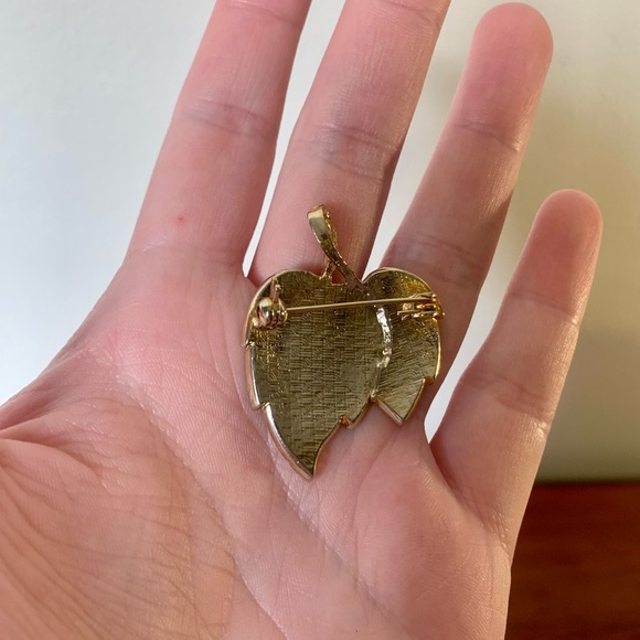 Vintage teal brooch - Picture 5 of 8